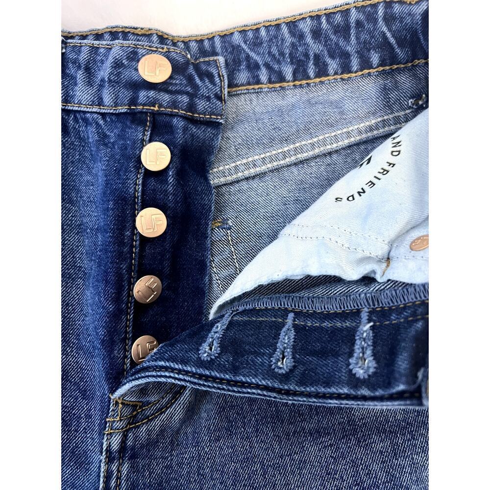 Lovers + Friends Reece High Rise Rigid Slim Straight Jeans Size 24 - Picture 6 of 8